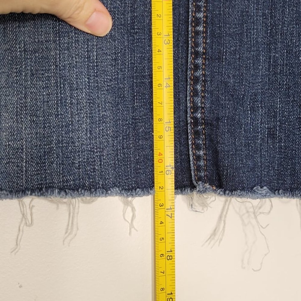 Mexx Y2K Women's Classic Blue Jean Dark Wash Denim 98% Cotton Mini Skirt W36 - Picture 11 of 13